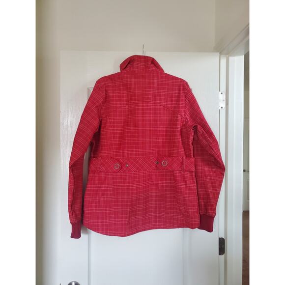 Bergans of Norway 1523 Mandal Lady Red Plaid Outdoor Belted Jacket Women's Large - Picture 11 of 16